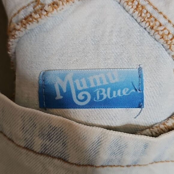 Show Me Your Mumu Georgia Large Denim Shortall Overalls - Picture 6 of 10